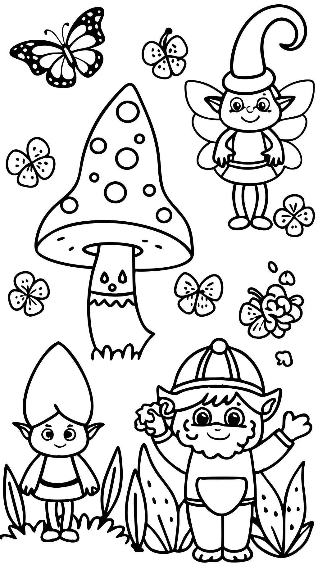 free elf coloring pages